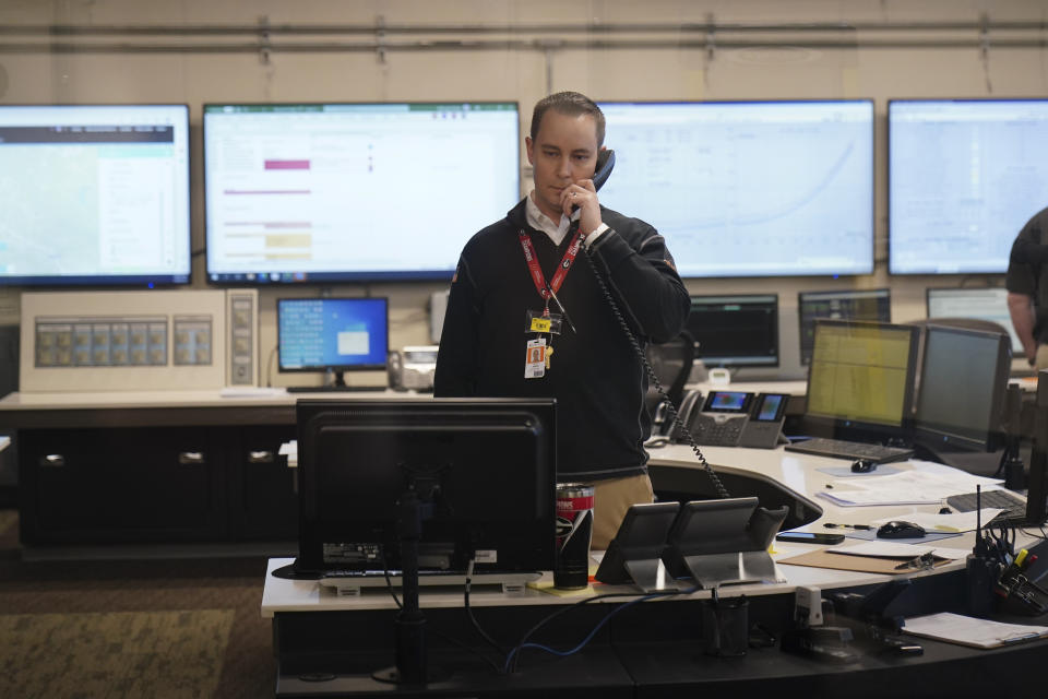 FILE - A worker monitors systems inside nuclear reactor number 3 at Georgia Power Co.'s Plant Vogtle nuclear power plant Jan. 20, 2023, in Waynesboro, Ga. Company officials announced Wednesday, May 24, 2023, that Unit 3, one of two new reactors at the site, would reach full power in coming days, after years of delays and billions in cost overruns. (AP Photo/John Bazemore, File)