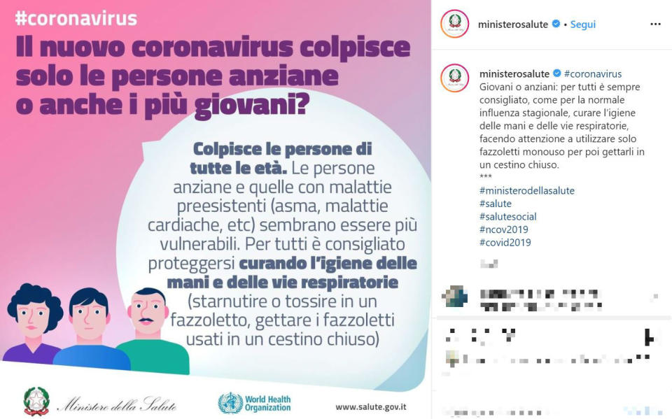 Che cosa è il coronavirus? Cosa si può fare per prevenirlo? Quali sono i sintomi? A queste e ad altre domande risponde il Ministero della Salute attraverso delle grafiche diffuse sui social.