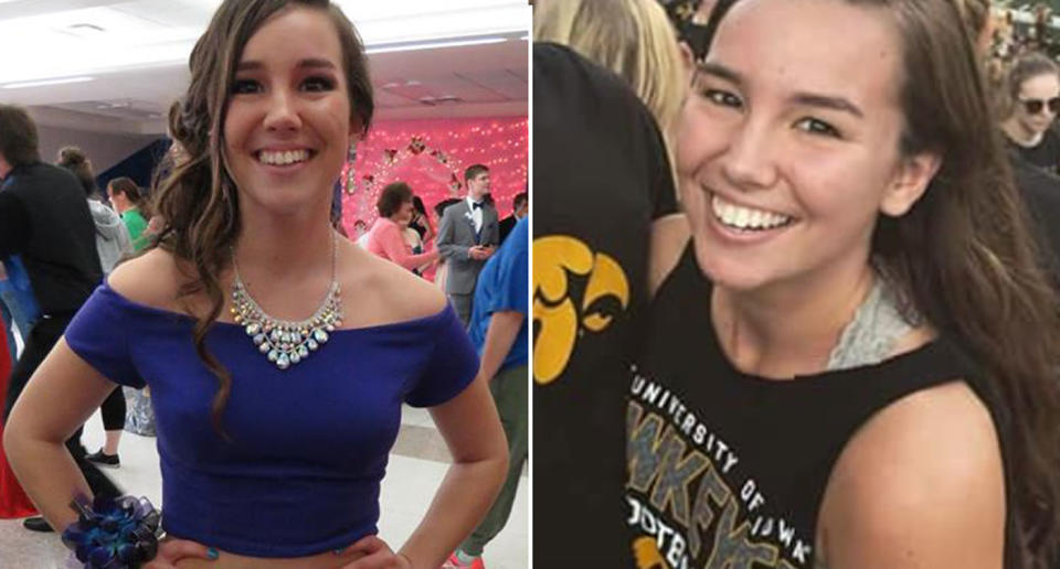 Ms Tibbetts had been dog-sitting for her boyfriend and her boyfriend’s brother, who were out of town when she went missing. Source: Facebook/ Mollie Tibbetts