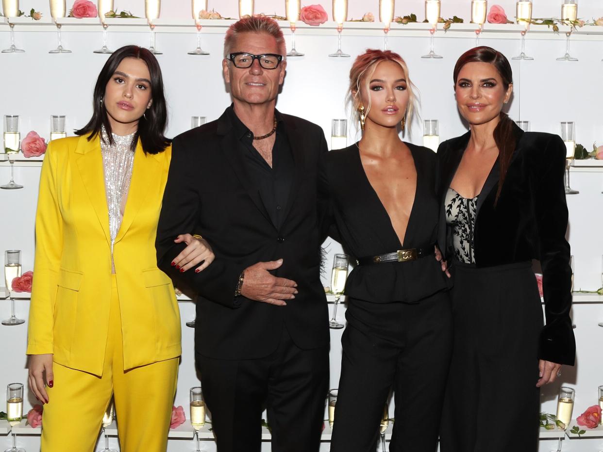 Amelia Grey, Harry Hamlin, Delilah Belle and Lisa Rinna attend Delilah Belle x Boohoo.com Premium at Bootsy Bellows on May 21, 2019 in West Hollywood, California