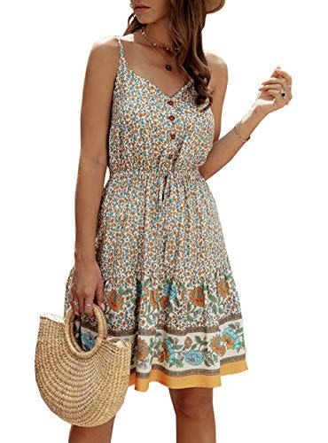 19) Women’s Floral Spaghetti Strap Dress