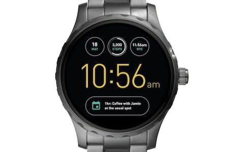 Fossil Q Marshal Smoke Steel Bracelet Smart Watch - Credit: Argos