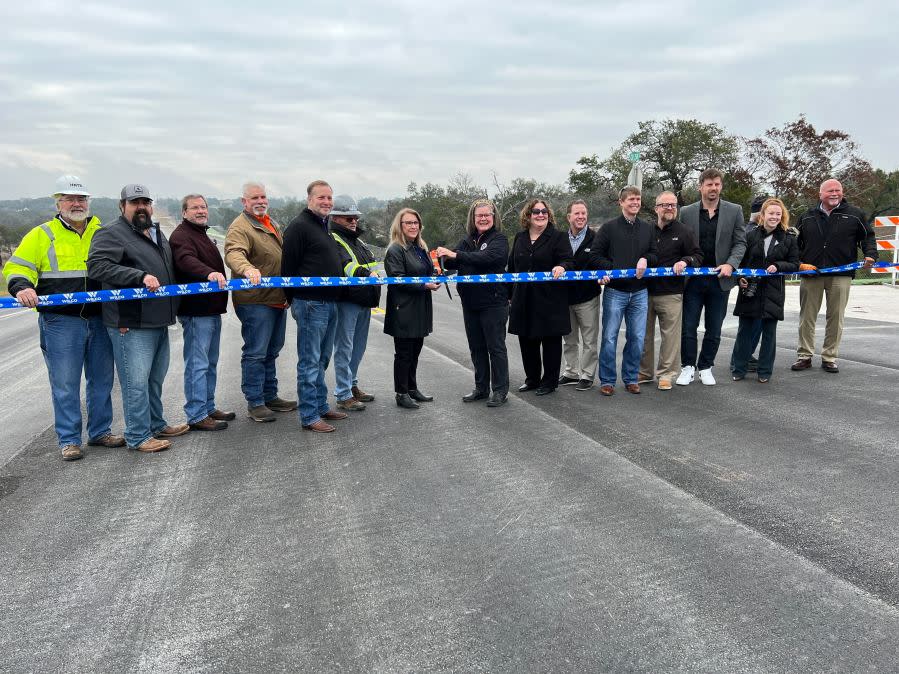 Officials celebrate completion of County Road 258 extension project (KXAN Photo/Todd Bailey)