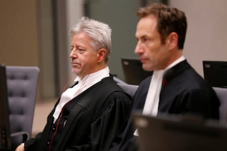 Congolese militia commander Bosco Ntaganda at his trial in The Hague