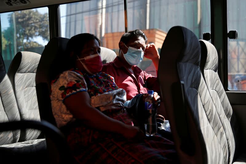 Members of Guatemalan Maya families, who feared their relatives were among 19 bodies found shot and burnt at the weekend in a remote part of northern Mexico, arrive to the Faculty of Medicine for DNA samples to help in the identification, in Guatemala City
