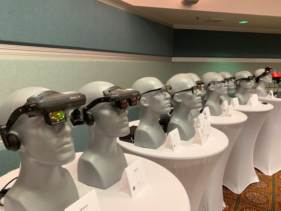 The augmented reality museum display at AWE 2019.