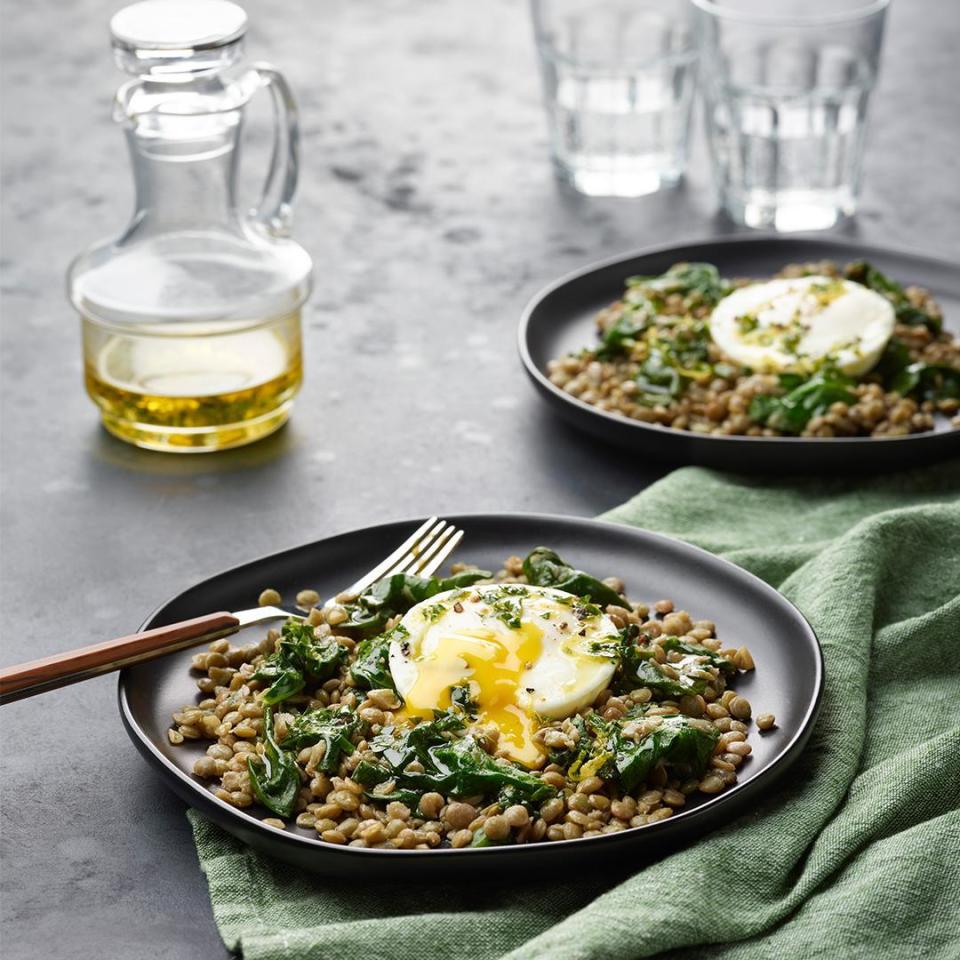 Lentils and Poached Eggs