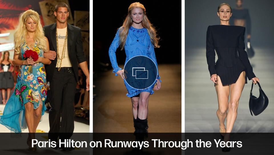 Paris Hilton, runways, Mugler, fashion week