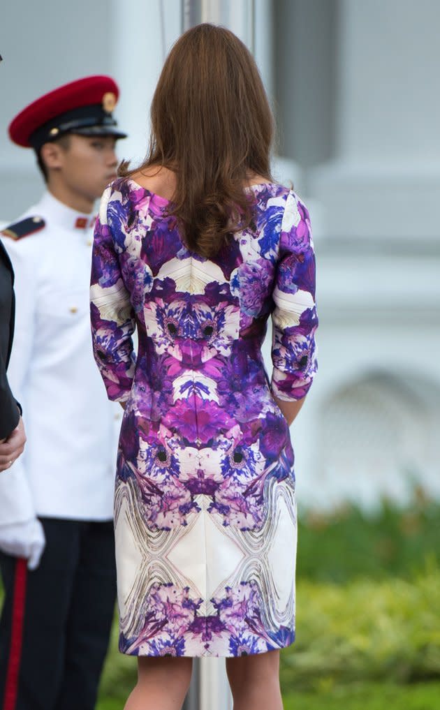 Kate Middleton à son arrivée à l'Istana, la résidence du président de Singapour, le 11 septembre 2012.