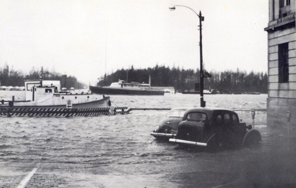 Hurricane Hazel floods Market Street in Wilmington in 1954. Hazel was among the worst hurricanes to ever hit the Wilmington area.