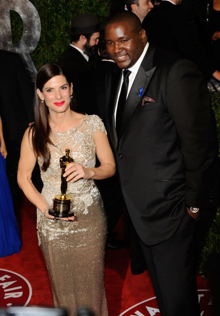 Sandra Bullock, Quinton Aaron, 2010 Vanity Fair Oscars Party