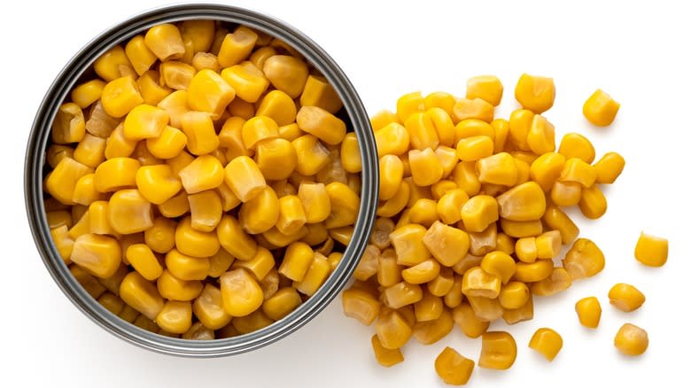 canned corn and kernels