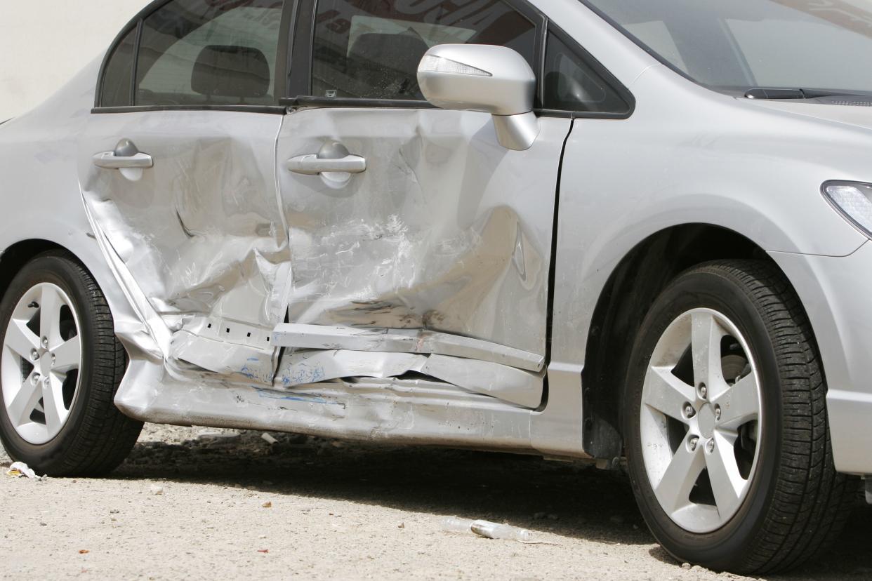 Car Side impact crash.