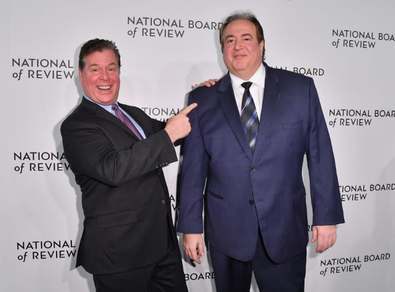 "Green Book" co-writers Brian Currie (L) and Nick Vallelonga (R) attend the 2019 National Board of Review Gala on January 08, 2019 in New York