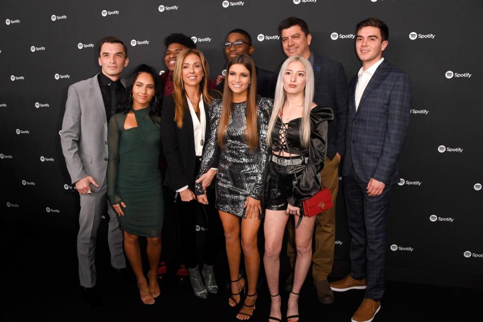 The cast of Netflix’s Cheer, including Jerry Harris (Getty Images  for Spotify)