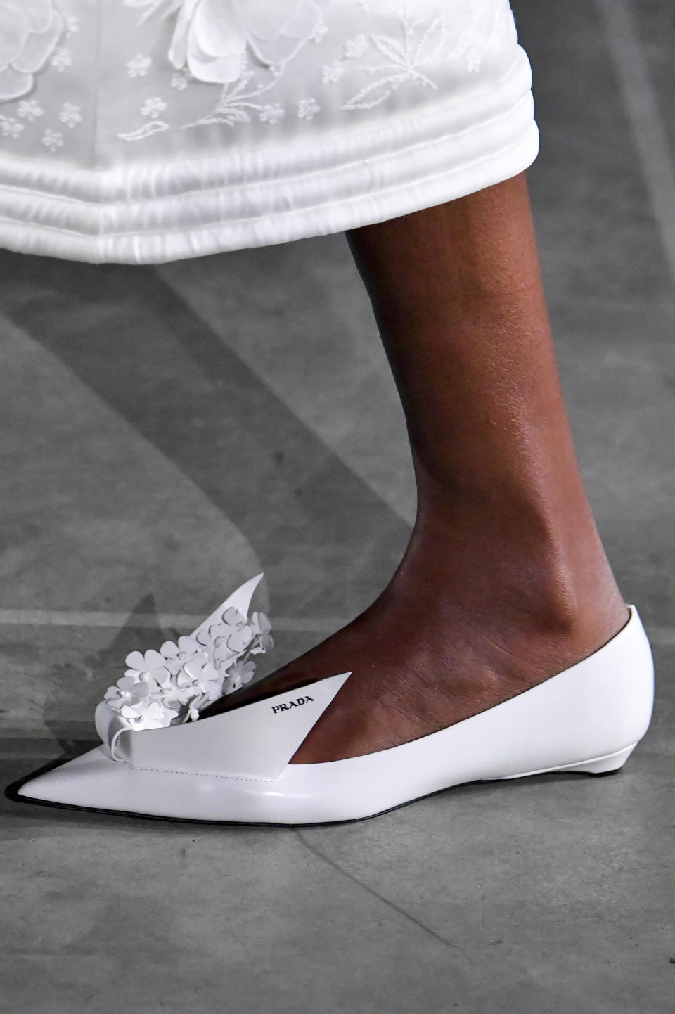 Prada’s pointed flat for fall winter ’23. - Credit: Gamma-Rapho via Getty Images