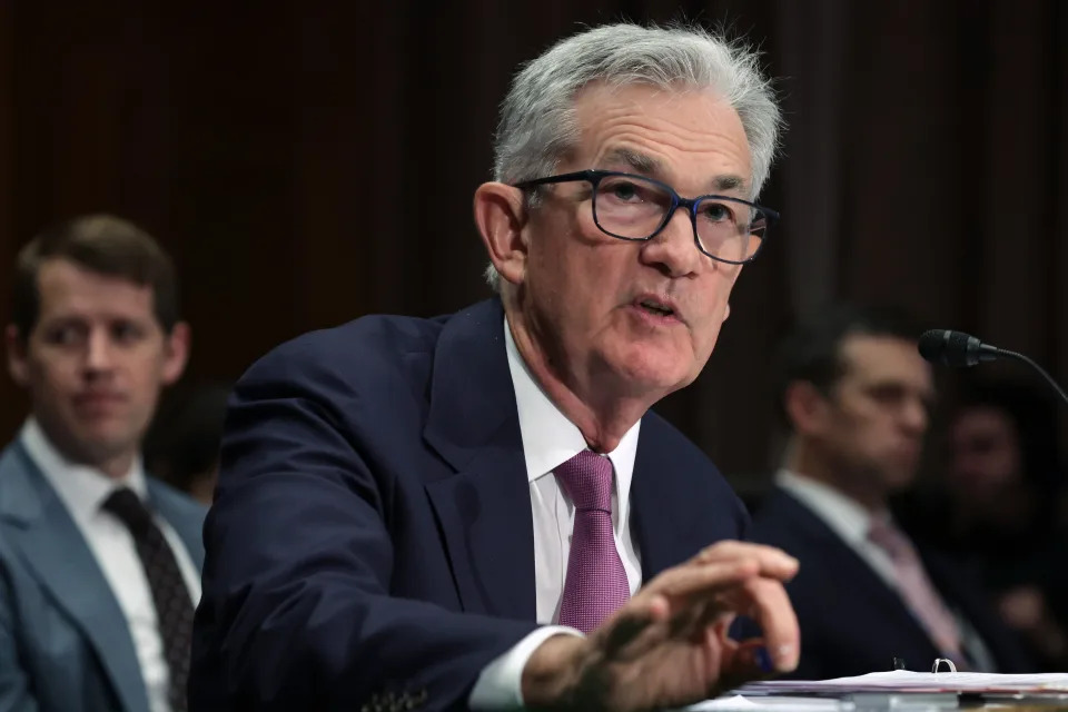 WASHINGTON, DC - JUNE 22:  Federal Reserve Board Chairman Jerome Powell testifies during a hearing before Senate Banking, Housing, and Urban Affairs Committee at Dirksen Senate Office Building on June 22, 2023 on Capitol Hill in Washington, DC. The committee held a hearing to examine the Semiannual Monetary Policy Report to the Congress.  (Photo by Alex Wong/Getty Images)