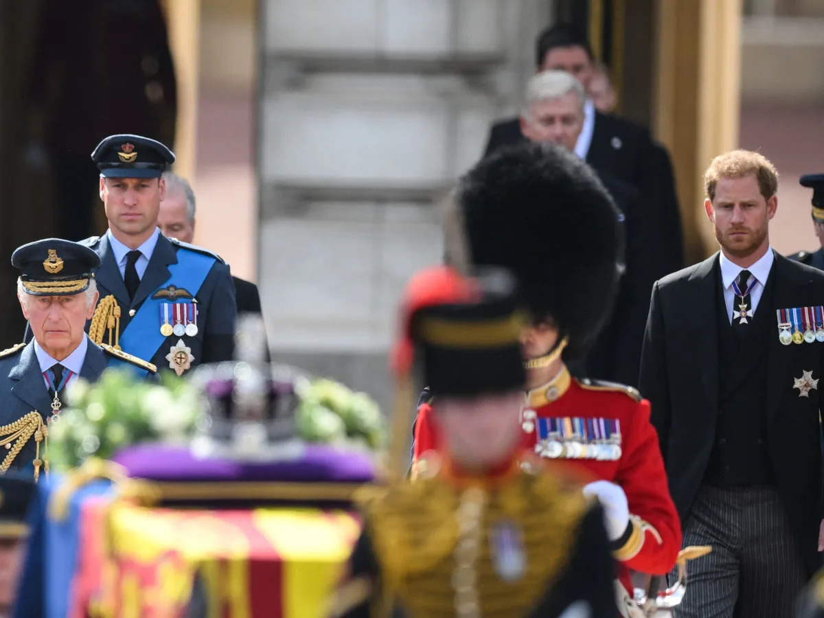 Striking photos show Prince Harry and Prince William with King Charles and other..