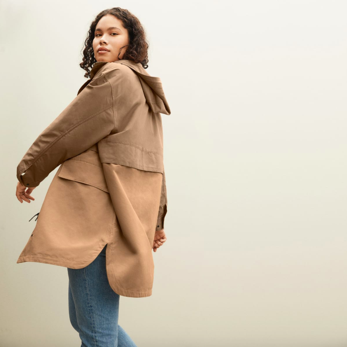 The ReNew Anorak in Taupe. Image via Everlane. 