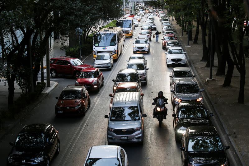 Tráfico en hora punta en Ciudad de México