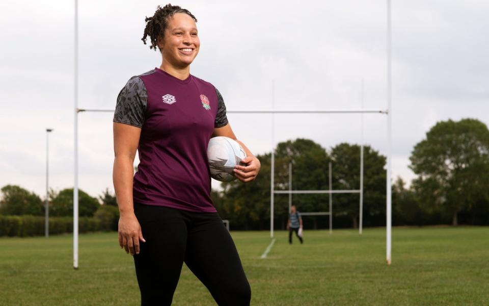  England rugby player Shaunagh Brown at Gillingham Anchorians Rugby Club - Geoff Pugh for the Telegraph