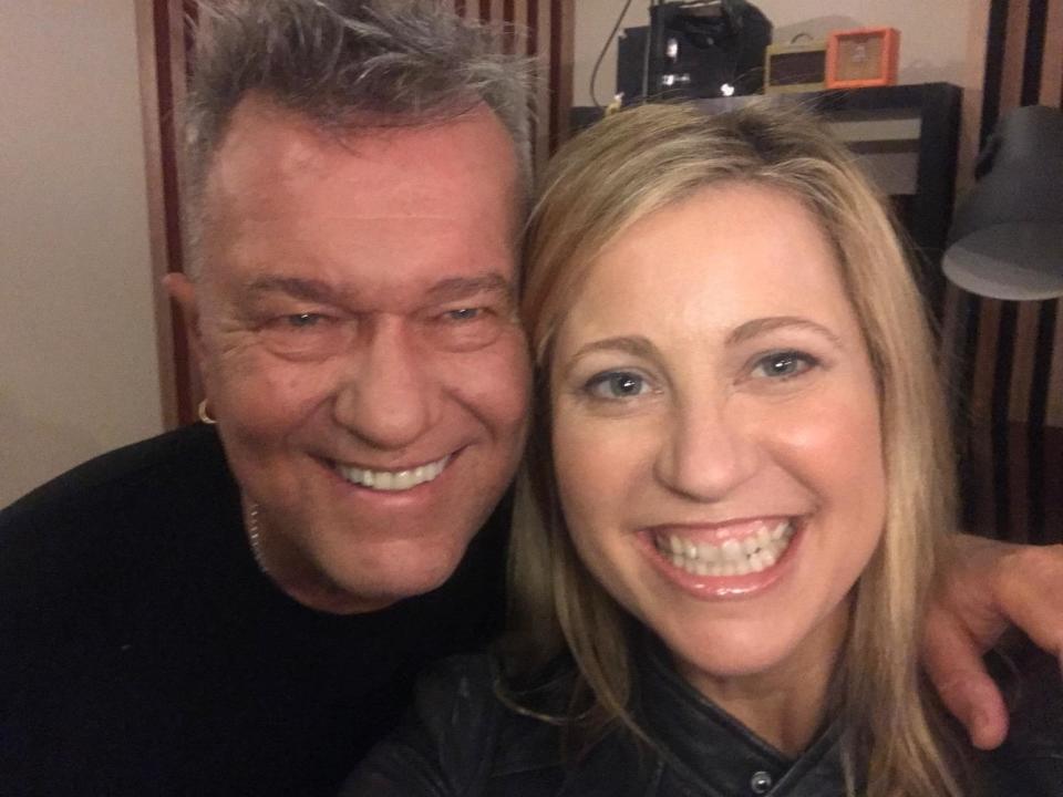 On set with Jimmy Barnes