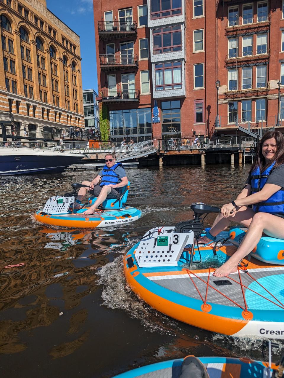 Cream City Boats has 90-minutes rentals for $75 per boat.