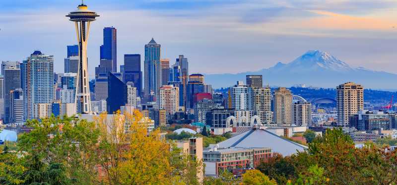 Downtown Seattle skyline.