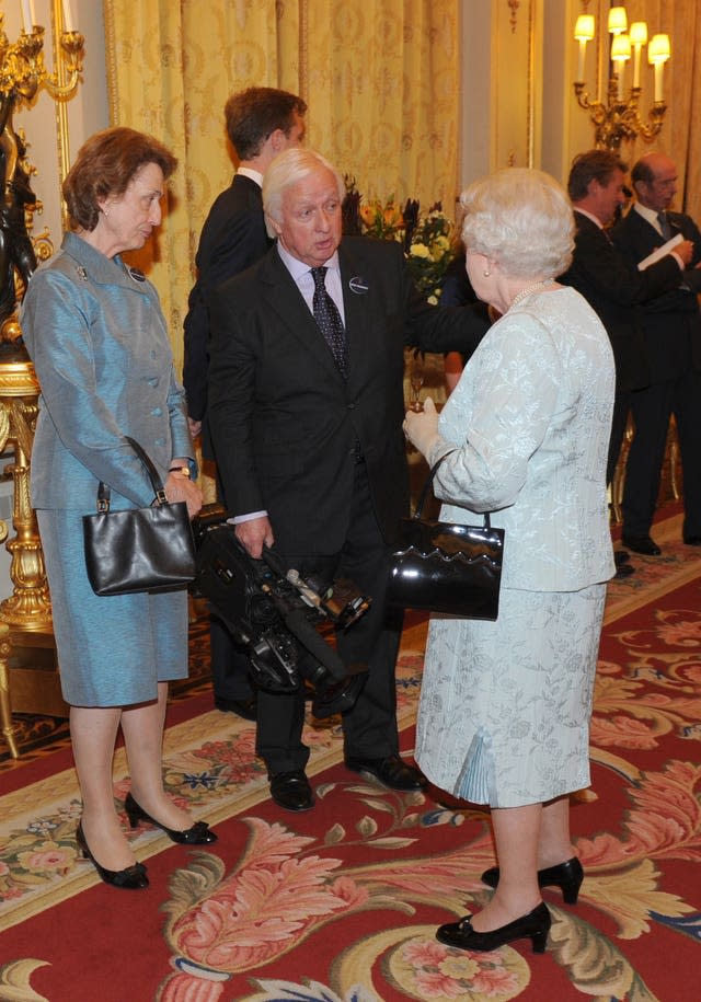 Royal Cameraman Peter Wilkinson with the Queen