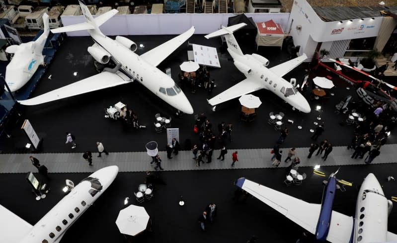 FILE PHOTO: General view of the Latin American Business Aviation Conference & Exhibition fair at Congonhas airport in Sao Paulo