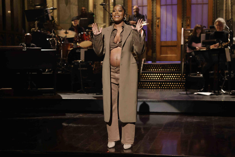 SATURDAY NIGHT LIVE — Keke Palmer, SZA Episode 1833 — Pictured: Host Keke Palmer during the Monologue on Saturday, December 3, 2022 — (Photo by: Will Heath/NBC via Getty Images)