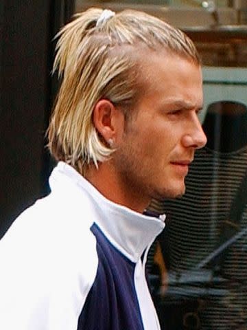 Mark Mainz/Getty David Beckham leaves his hotel in Manhattan on May 27, 2002.