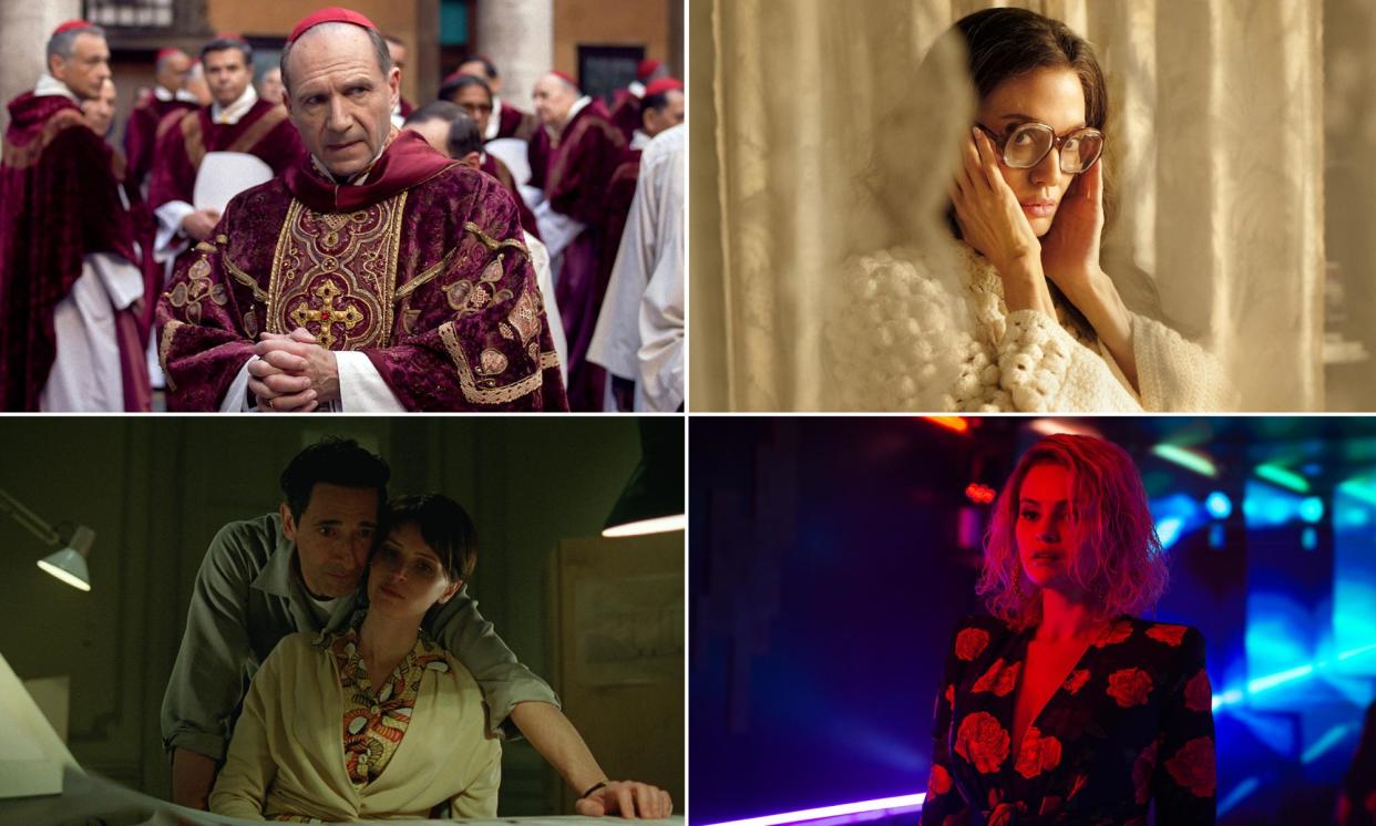 <span>Oscar contenders clockwise: Conclave, Maria, Emilia Pérez and The Brutalist.</span><span>Photograph: various</span>