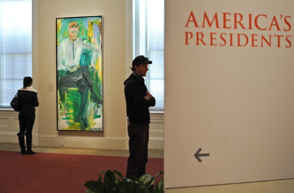 Visitors to the National Portrait Gallery