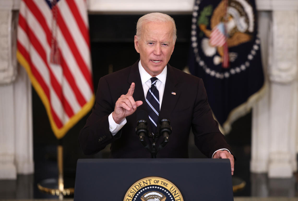 President Biden speaks discusses the fight against the coronavirus pandemic on Sept. 9, 2021 at the White House. 