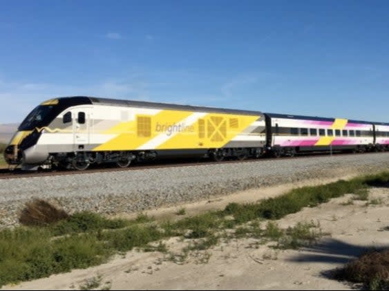 Fast track: a Brightline train in Florida (Brightline)