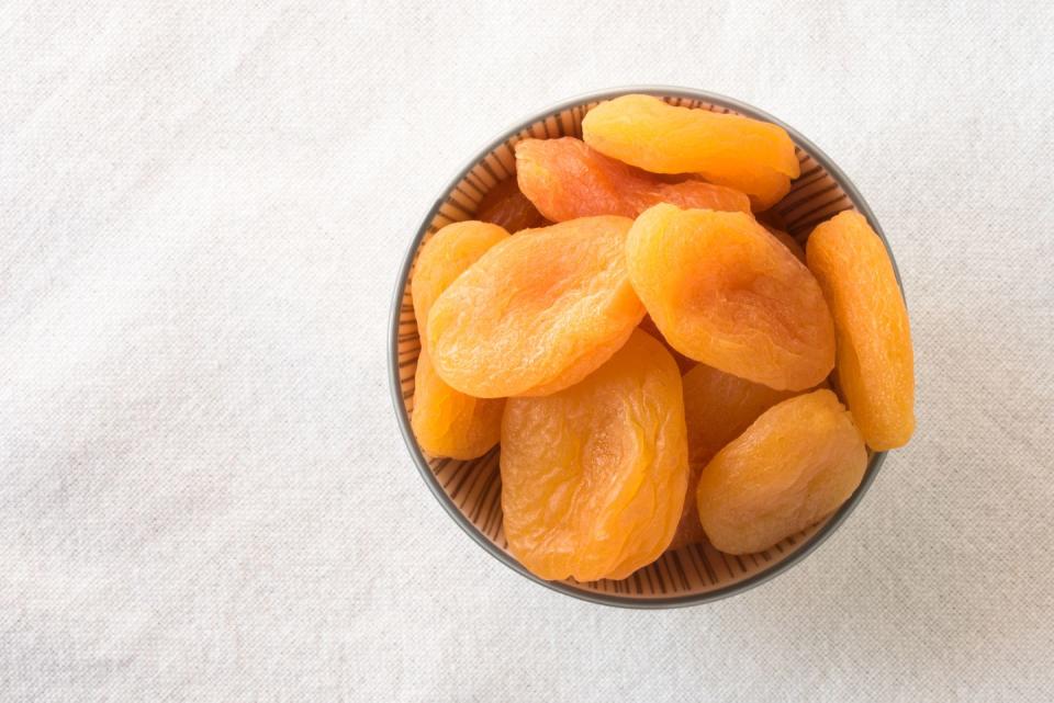 dried apricots in a bowl