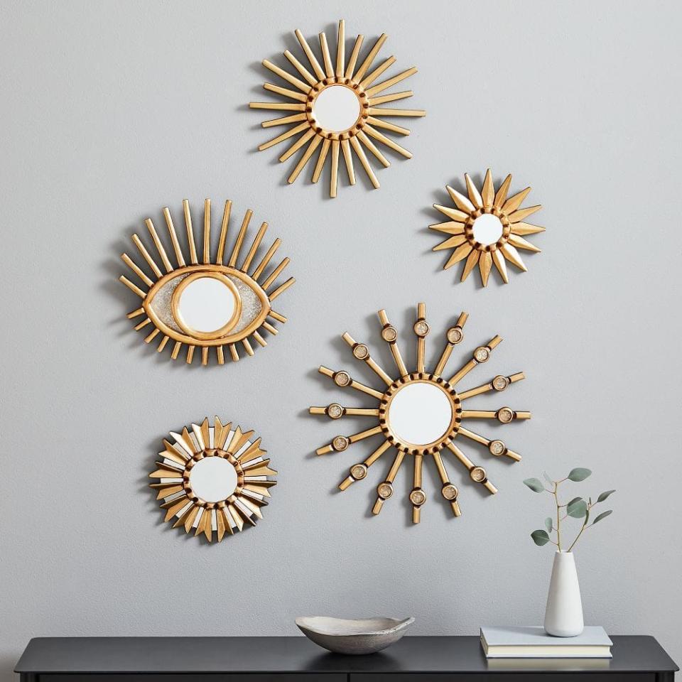 41) Peruvian Wall Mirrors, Starburst