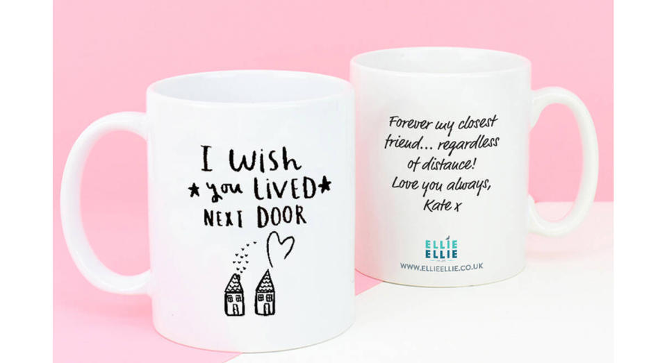 'I Wish You Lived Next Door' Friendship Mug ( Ellie Ellie/ Not On The High Street)