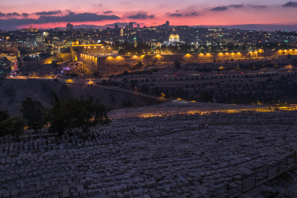 Vista de la mezquita Al-Aqsa, y la Ciudad Vieja de Jerusalén, desde el monte de los Olivos, el 13 de septiembre de 2019. (Mauricio Lima/The New York Times)