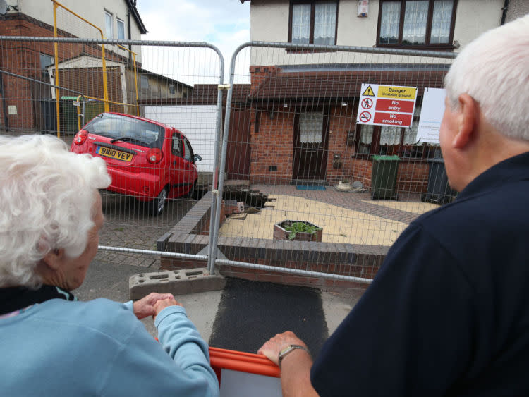 Local people have travelled to the sinkhole to take photographs