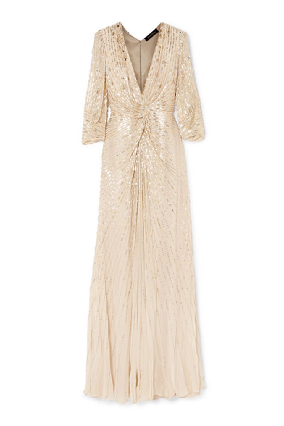 <p>Jenny Packham dials up the glamour with tulle and beaded embellishment.</p><p><em>Beaded gown, £2,940, Jenny Packham at Selfridges </em><br></p><p><a rel="nofollow noopener" href="http://www.selfridges.com/GB/e..." target="_blank" data-ylk="slk:BUY;elm:context_link;itc:0;sec:content-canvas" class="link ">BUY</a></p>