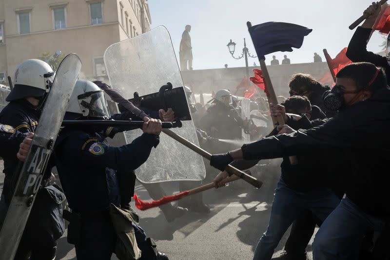 Demonstration against the operation of private universities in Athens