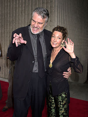 Richard Moll and wife at the Westwood premiere of Dimension's Scary Movie 2