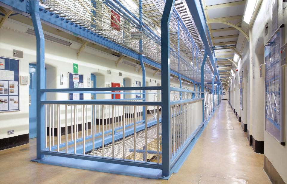 LONDON,UNITED KINGDOM - FEBRUARY 7: HM Wandsworth Prison A wing landing on February 7, 2017 in Wandsworth,London,England. (Photo by Peter Dazeley/Getty Images)