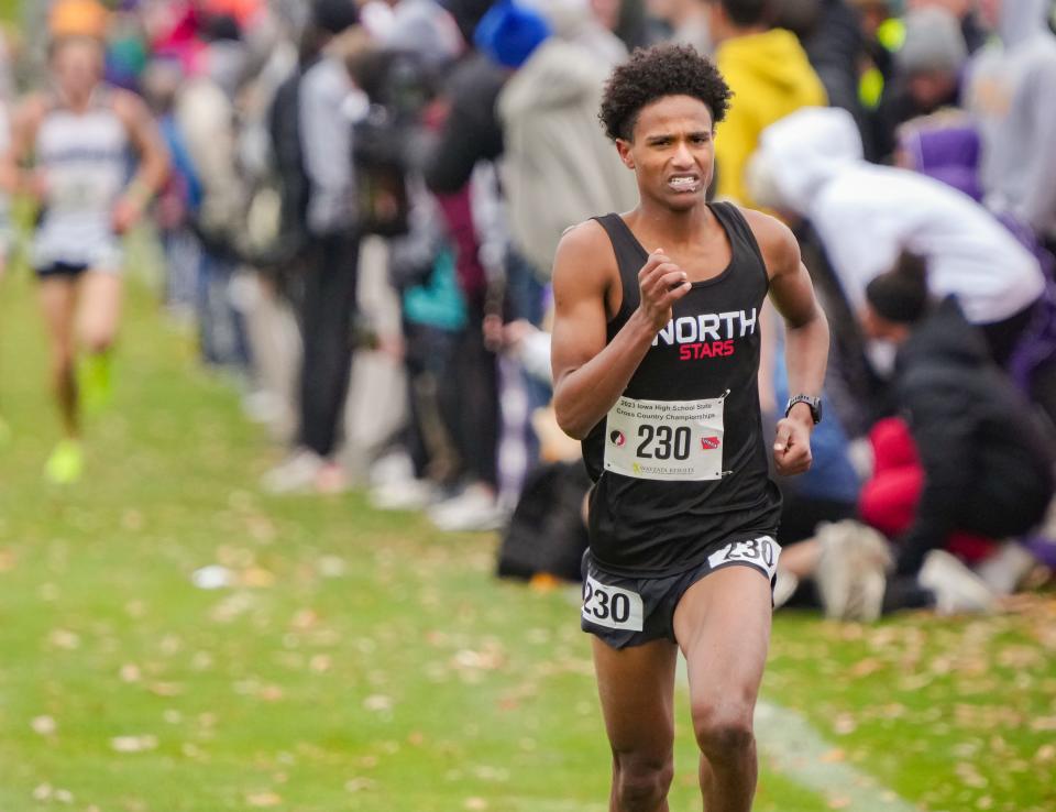 Natneal Kifle of Sioux City North finished on the podium at the state cross country meet in 2023.