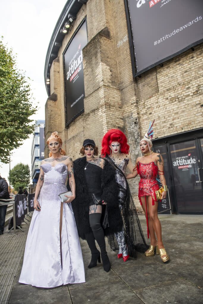 Drag Race UK girls stopping traffic (Image: Attitude/Aaron Parsons)