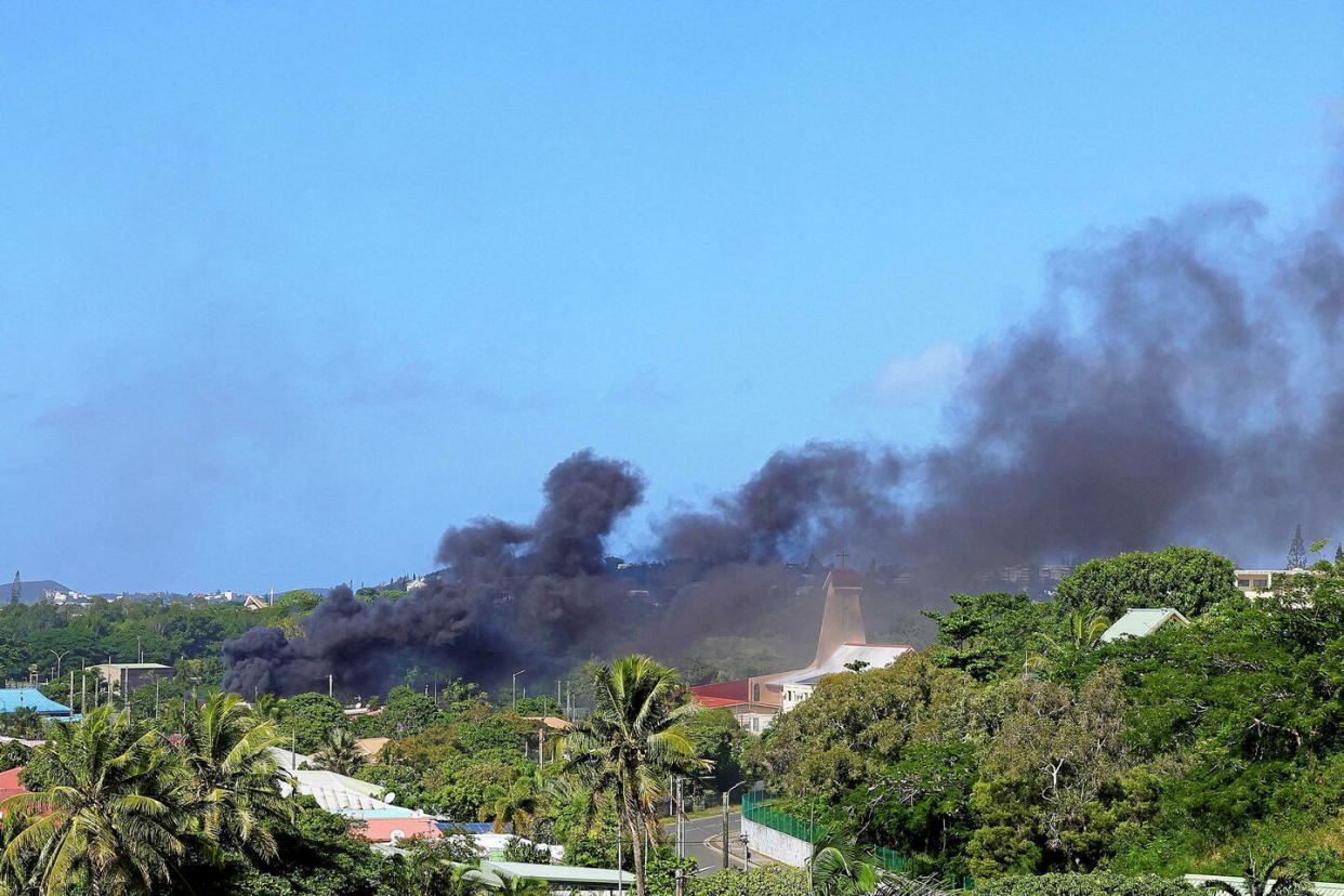 Image d'archive d'un incendie à Nouméa, en Nouvelle-Calédonie, le 31 mai 2024.  - Credit:Chabaud Gill / Chabaud Gill/ABACA