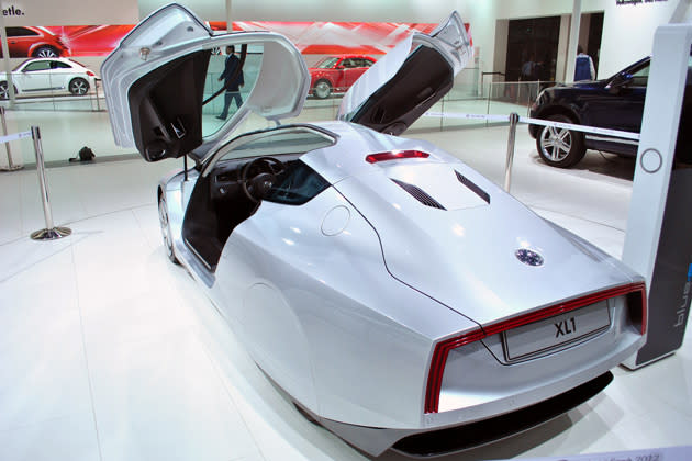 Volkswagen XL1 showcased at the 2012 Delhi Auto Expo