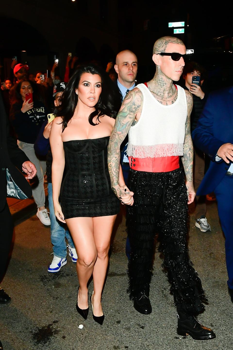 The couple have previously worn daring looks.